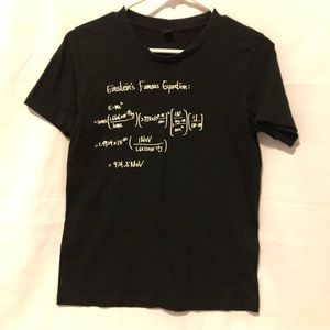 the equation of science graphic T-shirt front and back